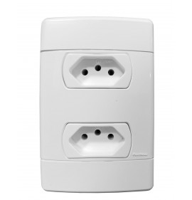Conjunto Tomada Dupla 10a 4x2 - Enerbras Neo Sottile